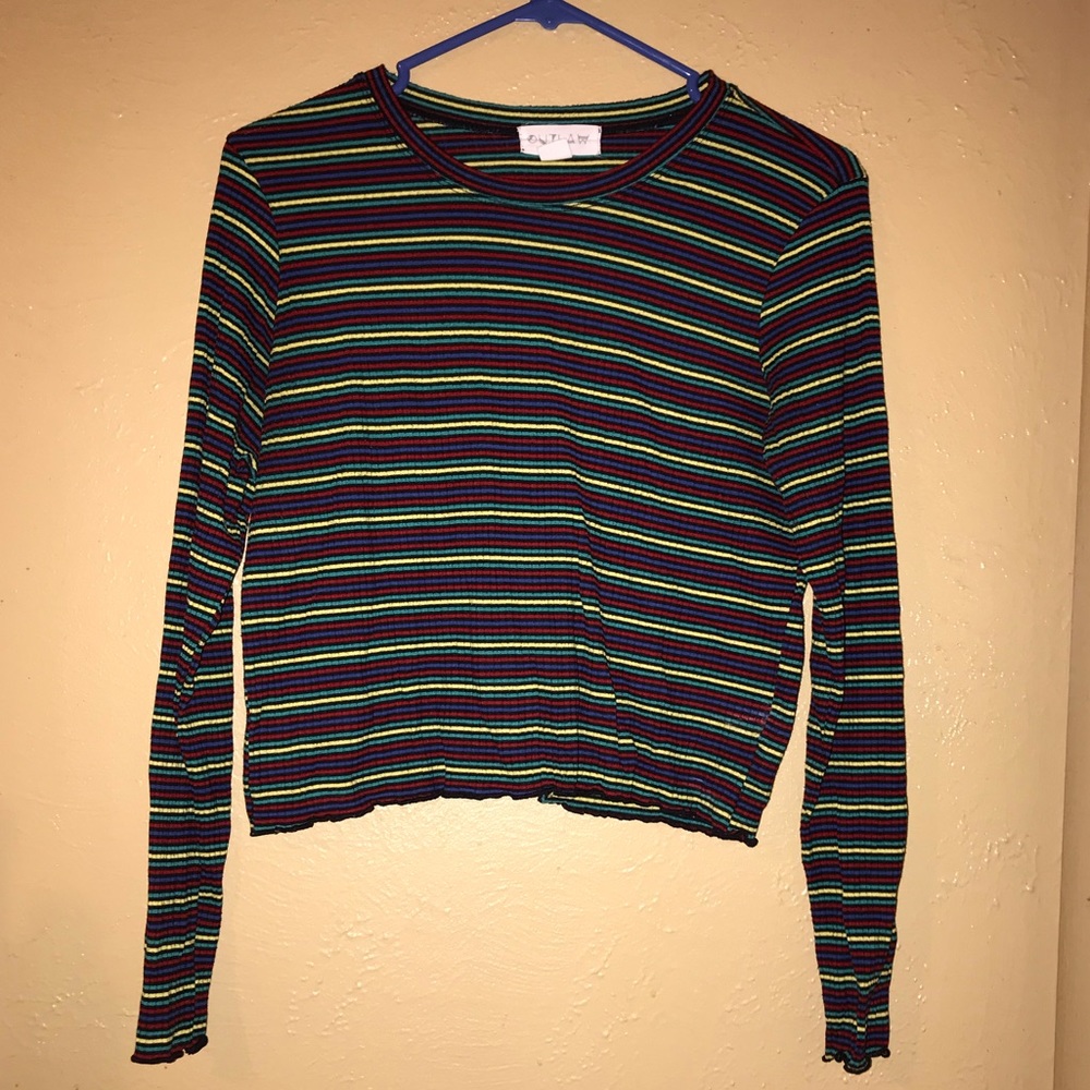 cute multi colored striped shirt